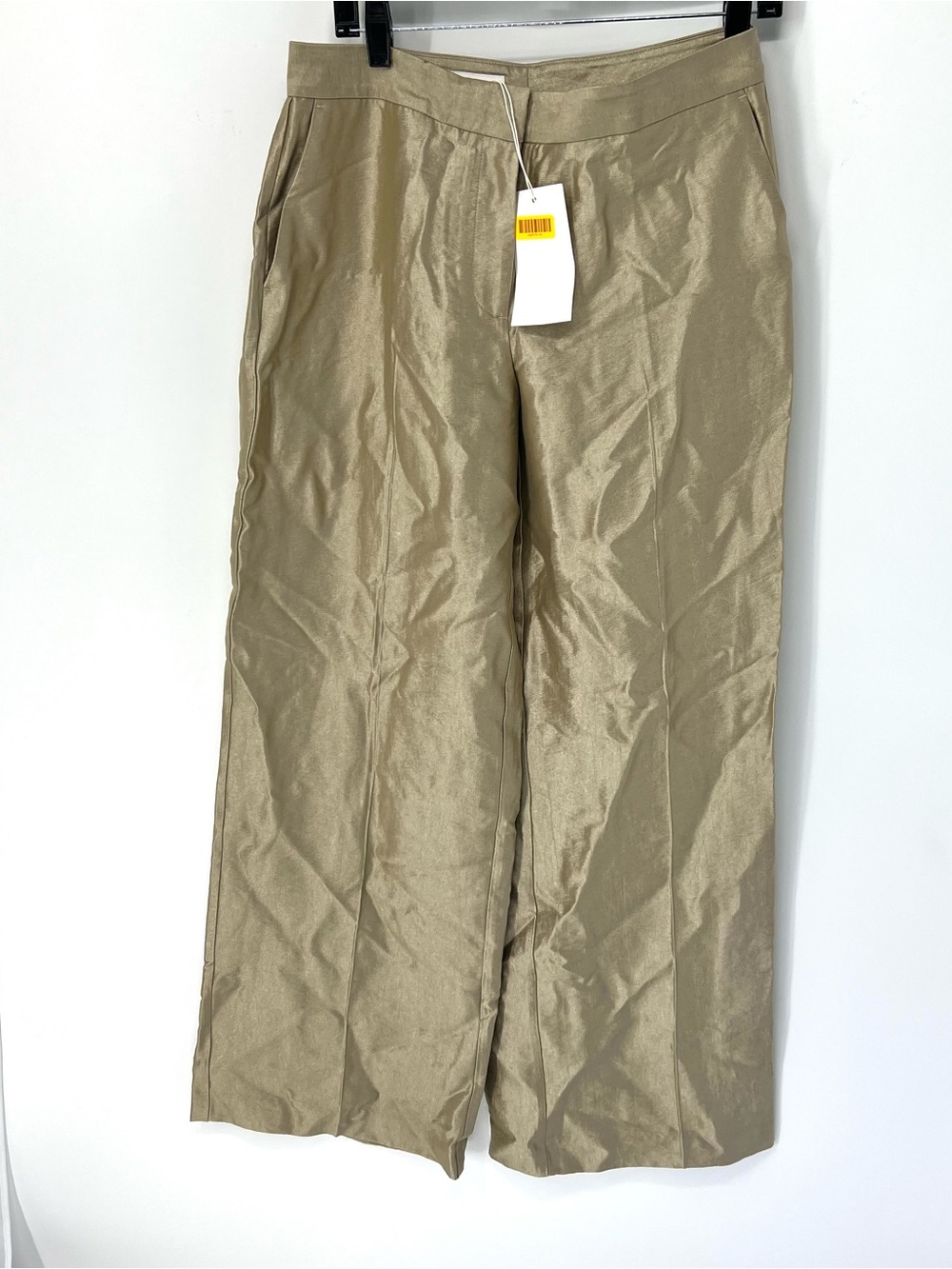 Zara NWT wide leg gold pants women’s medium